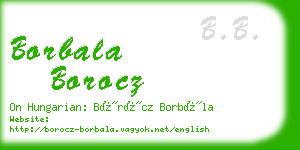 borbala borocz business card